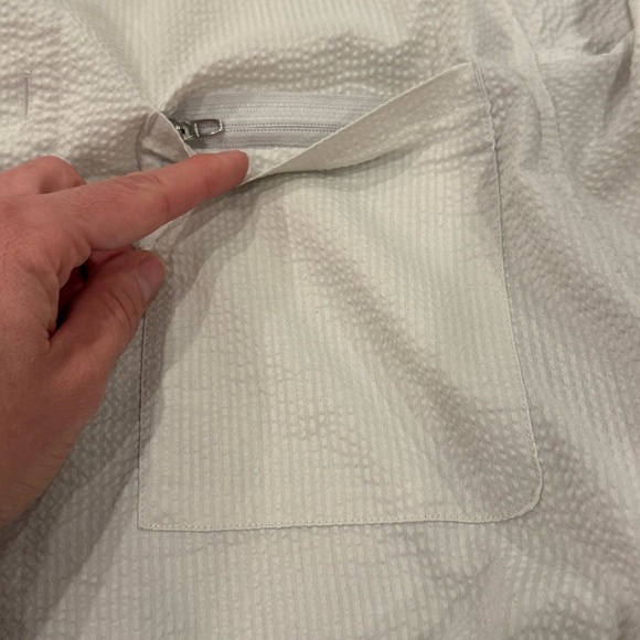 Lululemon Street Life short sleeve button down shirt size small beige/cream - Picture 2 of 6